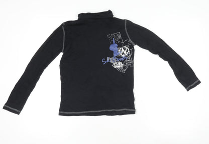 Boys UK Size 10-11 Years Crivit Black Jersey T-Shirt