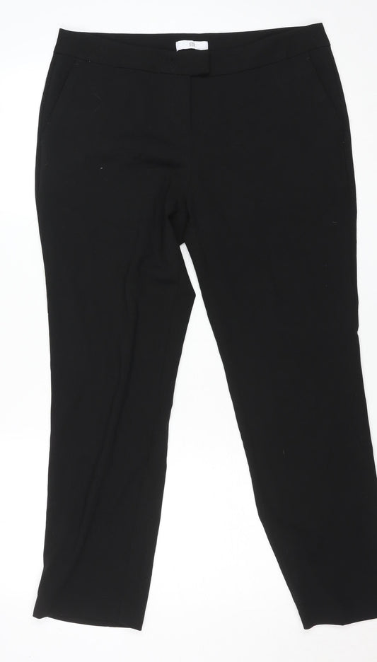 River Island Women’s Black Slim Fit Stretch Trousers Size 12