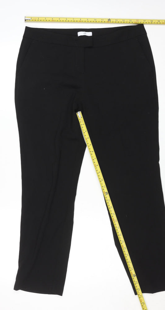 River Island Women’s Black Slim Fit Stretch Trousers Size 12