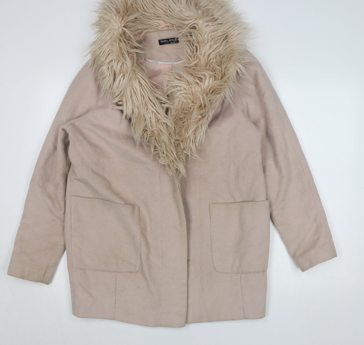 Womens UK Size 14 Select Beige Overcoat