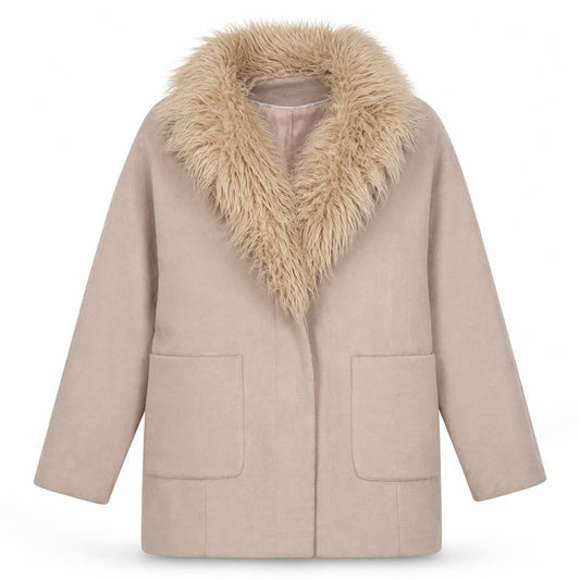 Womens UK Size 14 Select Beige Overcoat