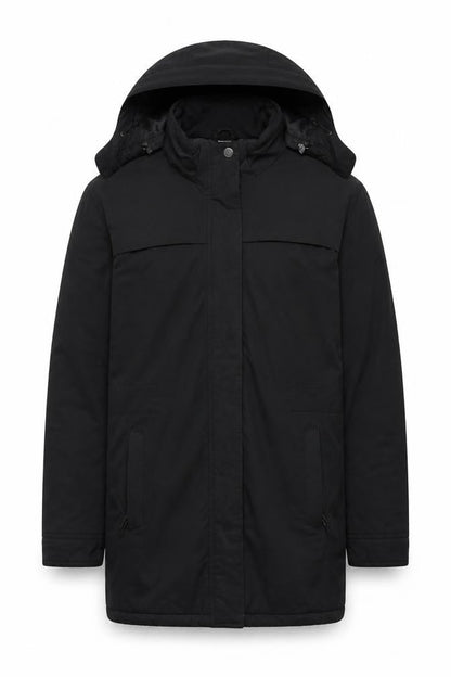 Mens UK Size M Crane Black Parka Coat