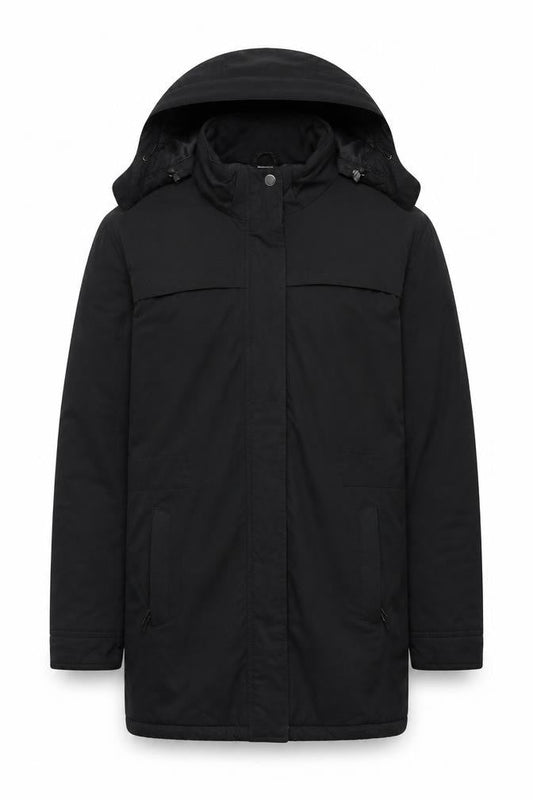 Mens UK Size M Crane Black Parka Coat