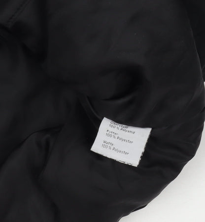 Mens UK Size M Crane Black Parka Coat
