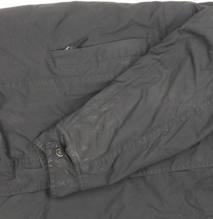 Mens UK Size M Crane Black Parka Coat