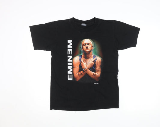 X-Ray Mens Black Eminem Graphic Band T-Shirt Cotton Size M