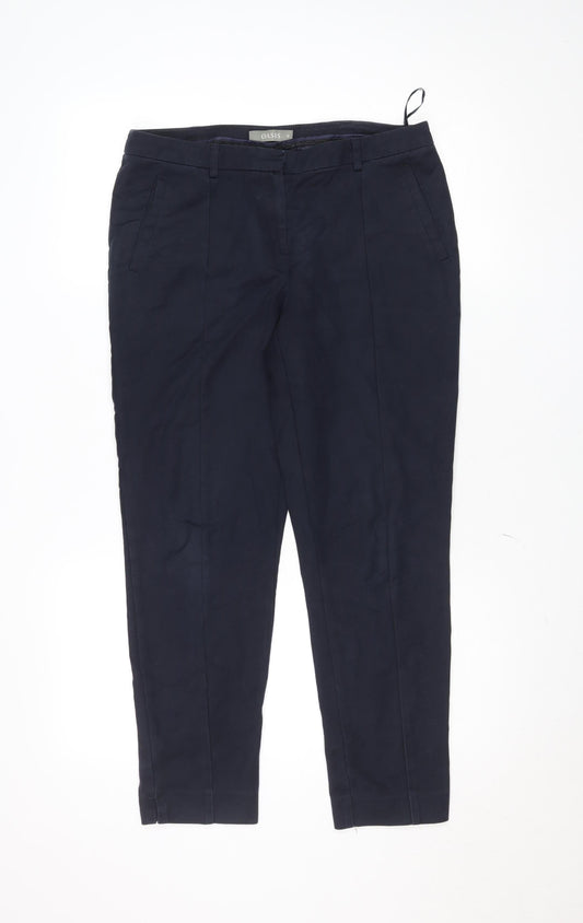 Womens UK Size 10 Oasis Slim Fit Chino Blue Trousers