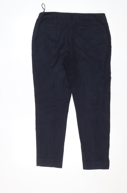 Womens UK Size 10 Oasis Slim Fit Chino Blue Trousers
