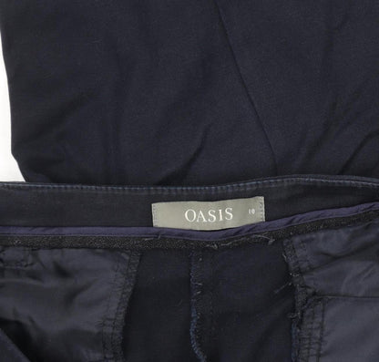 Womens UK Size 10 Oasis Slim Fit Chino Blue Trousers