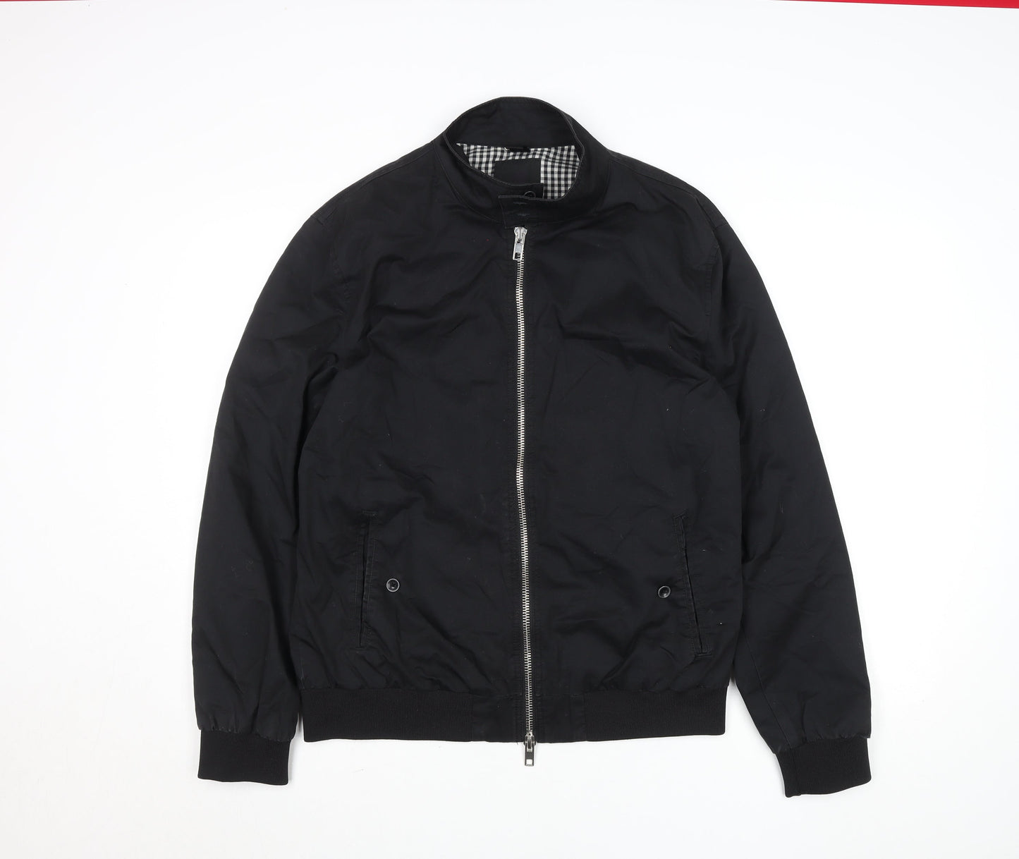 Mens UK Size L River Island Black Bomber Jacket