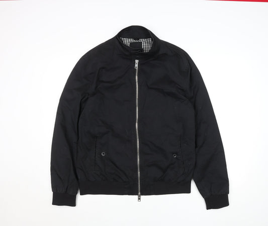 Mens UK Size L River Island Black Bomber Jacket