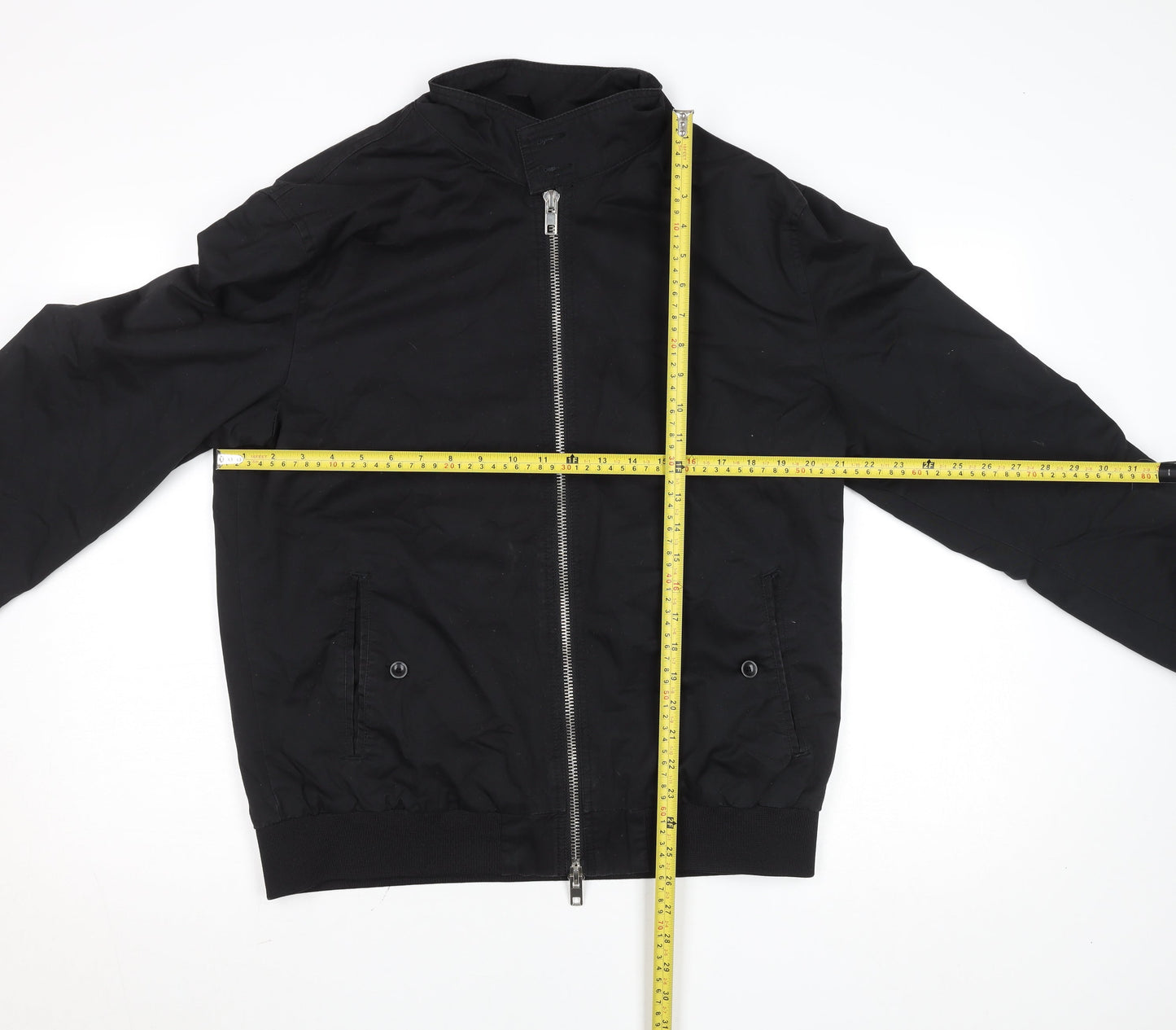 Mens UK Size L River Island Black Bomber Jacket