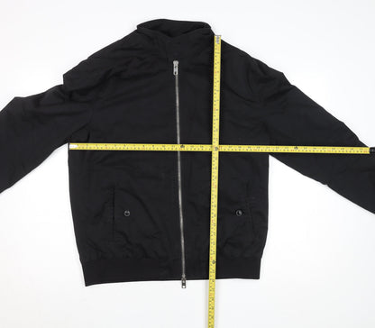 Mens UK Size L River Island Black Bomber Jacket