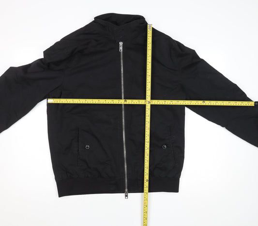 Mens UK Size L River Island Black Bomber Jacket