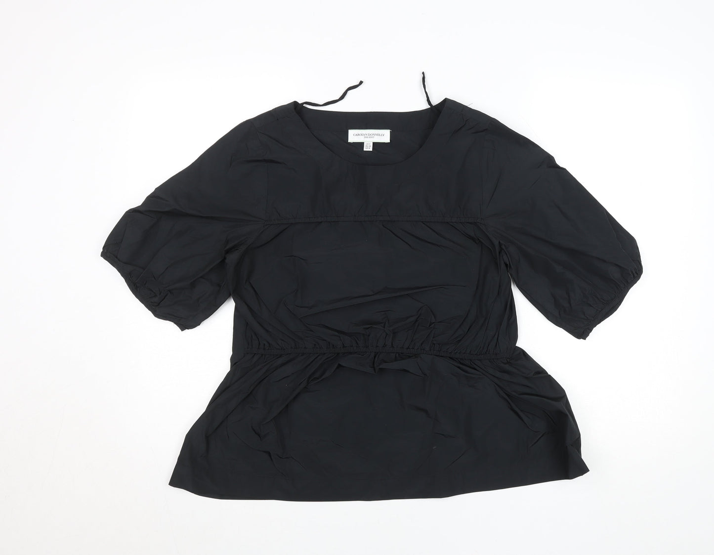 Womens UK Size 8 Carolyn Donnelly Black Tunic Blouse