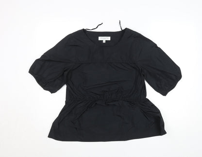 Womens UK Size 8 Carolyn Donnelly Black Tunic Blouse