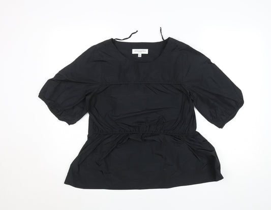 Womens UK Size 8 Carolyn Donnelly Black Tunic Blouse