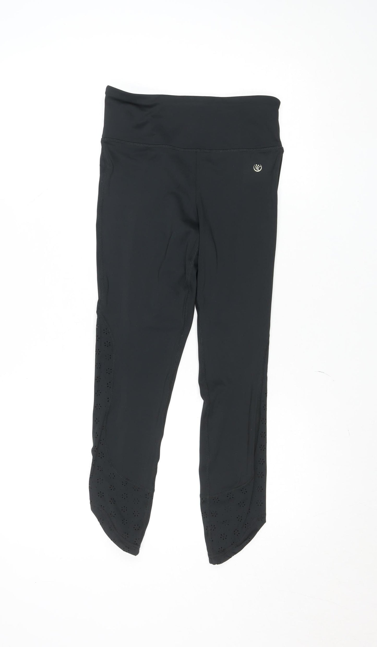 Womens UK Size S Dunnes Stores Slim Fit Capri Black Leggings