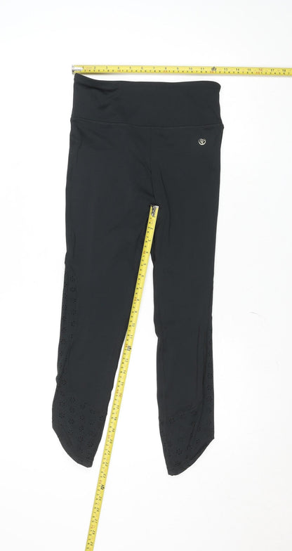 Womens UK Size S Dunnes Stores Slim Fit Capri Black Leggings