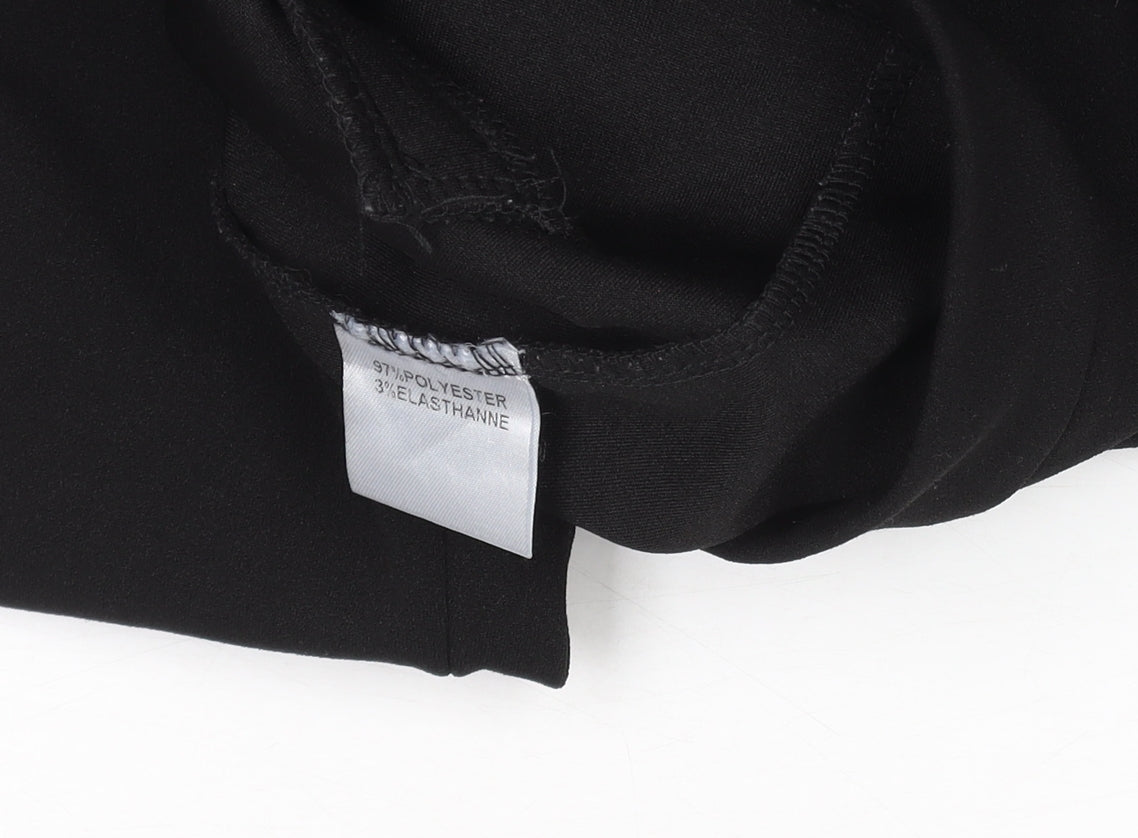 Womens UK Size S IVYI Slim Fit Dress Pants Black Trousers