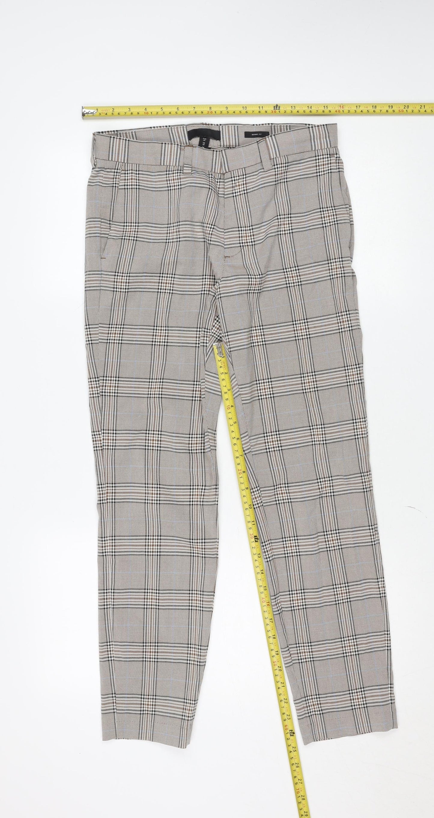 Womens UK Size 29 H&M Slim Fit Chino Brown Trousers