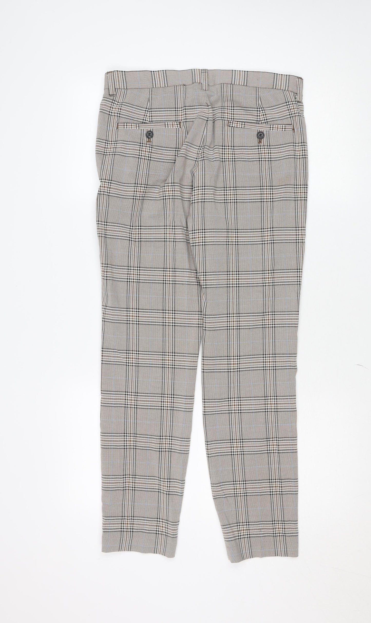 Womens UK Size 29 H&M Slim Fit Chino Brown Trousers