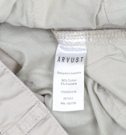 Arvust Men's Beige Slim Fit Chino Trousers Size 34