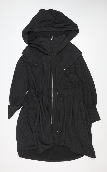 George Women’s Grey Hooded Belted Coatigan Size 18 Long Sleeve