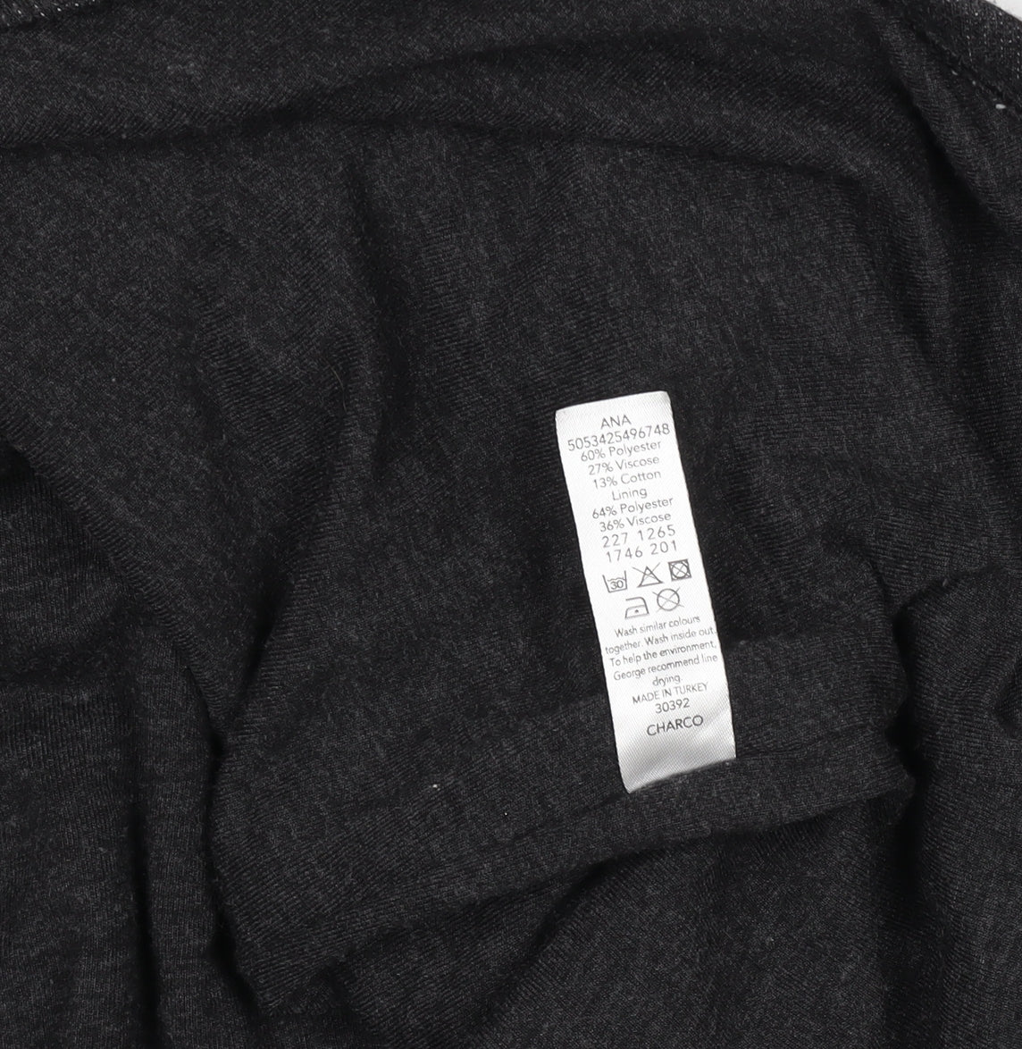 George Women’s Grey Hooded Belted Coatigan Size 18 Long Sleeve