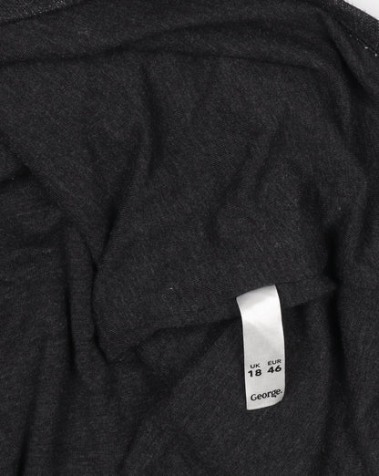 George Women’s Grey Hooded Belted Coatigan Size 18 Long Sleeve