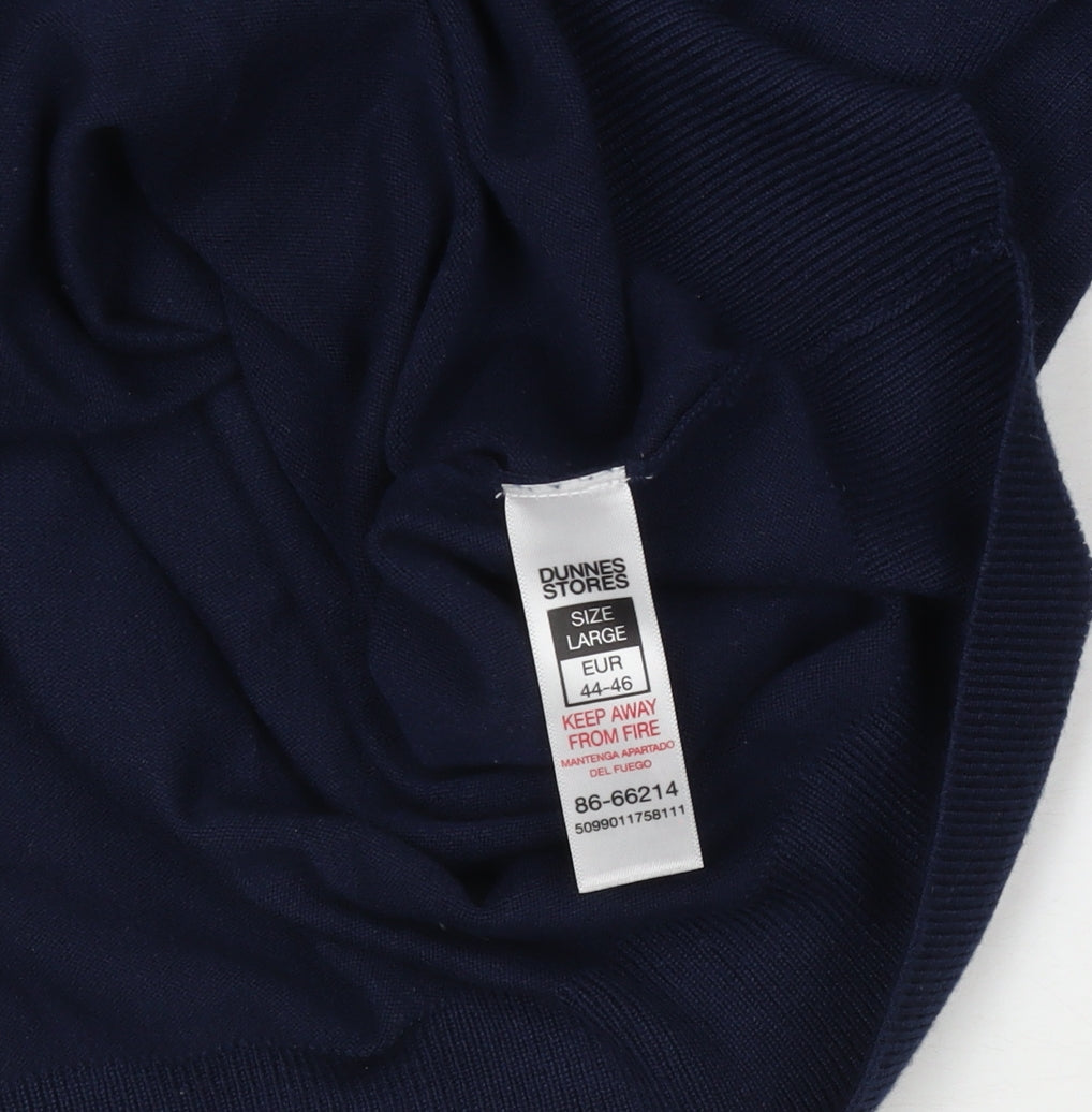 Dunnes Stores Men’s Navy Blue Large Pullover Jumper Crew Neck Knitwear
