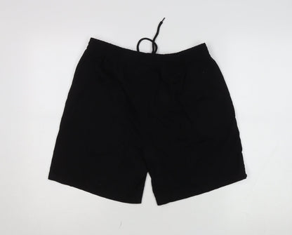 Slazenger Men’s Black XL Sweat Shorts Elastic Waist Drawstring
