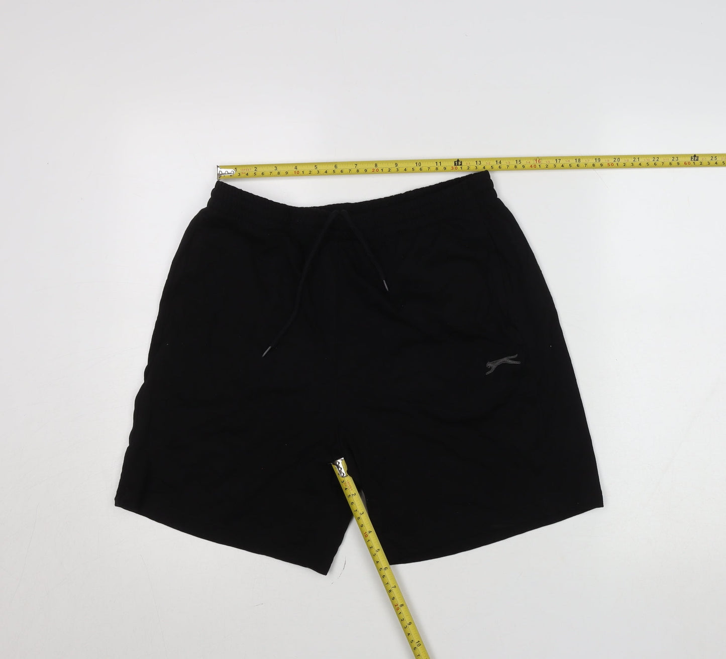 Slazenger Men’s Black XL Sweat Shorts Elastic Waist Drawstring