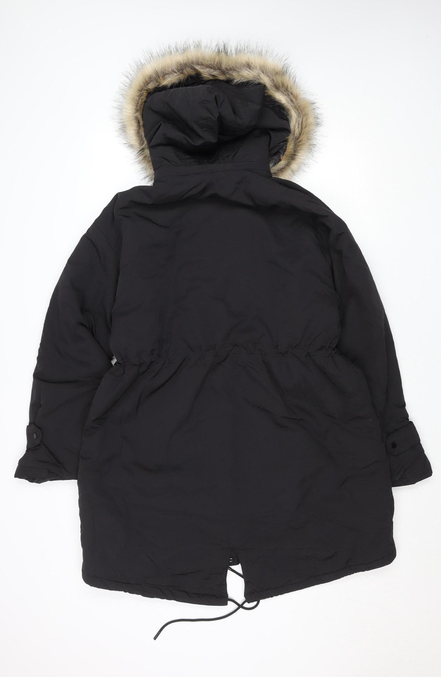 Womens UK Size XS Primark Black Parka Coat