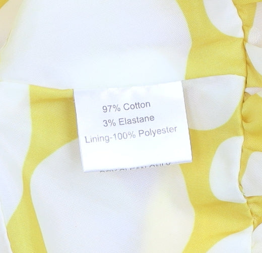 Womens UK Size 10 Miss Real Yellow Trench Coat