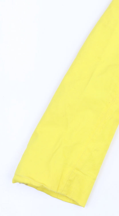 Womens UK Size 10 Miss Real Yellow Trench Coat