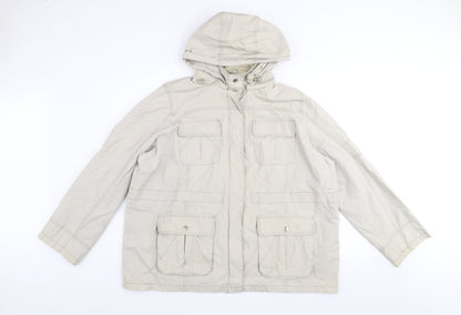 Womens UK Size L bm casual Beige Parka Coat
