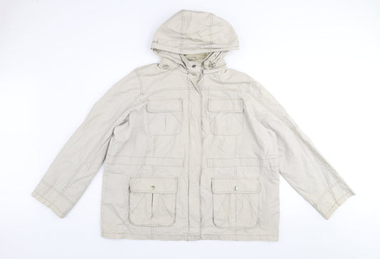 Womens UK Size L bm casual Beige Parka Coat