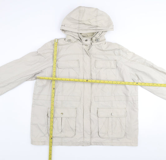 Womens UK Size L bm casual Beige Parka Coat