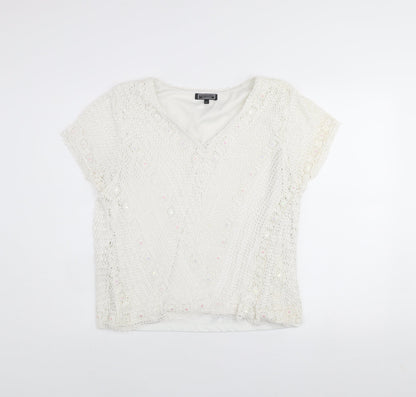 Womens UK Size 20 Debenhams Classics Ivory Camisole Blouse