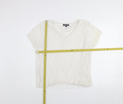 Womens UK Size 20 Debenhams Classics Ivory Camisole Blouse