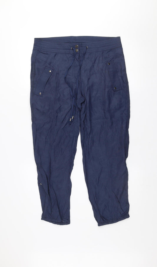 Womens UK Size 10 Mandi Regular Fit Jogger Blue Trousers