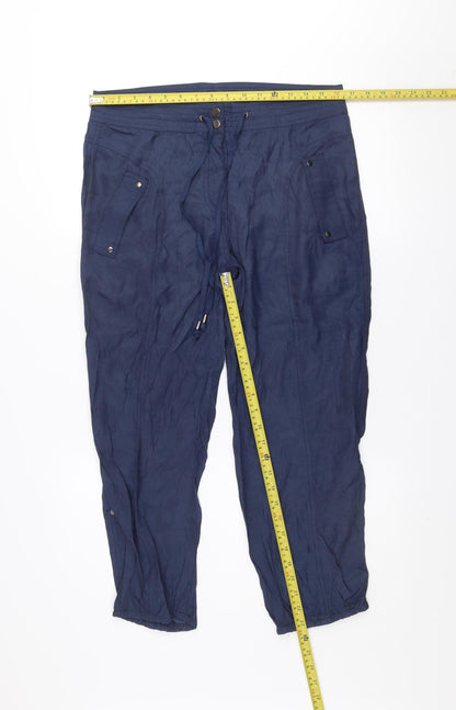Womens UK Size 10 Mandi Regular Fit Jogger Blue Trousers