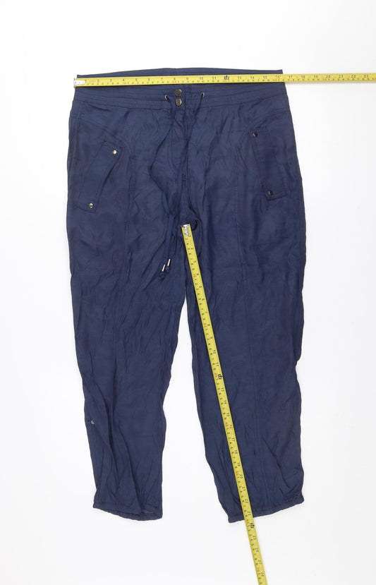 Womens UK Size 10 Mandi Regular Fit Jogger Blue Trousers
