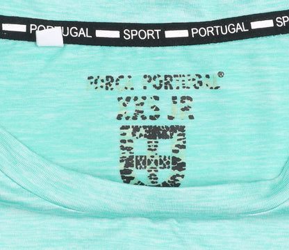 Portugal Sport Boys Green XS Short Sleeve Football T-Shirt