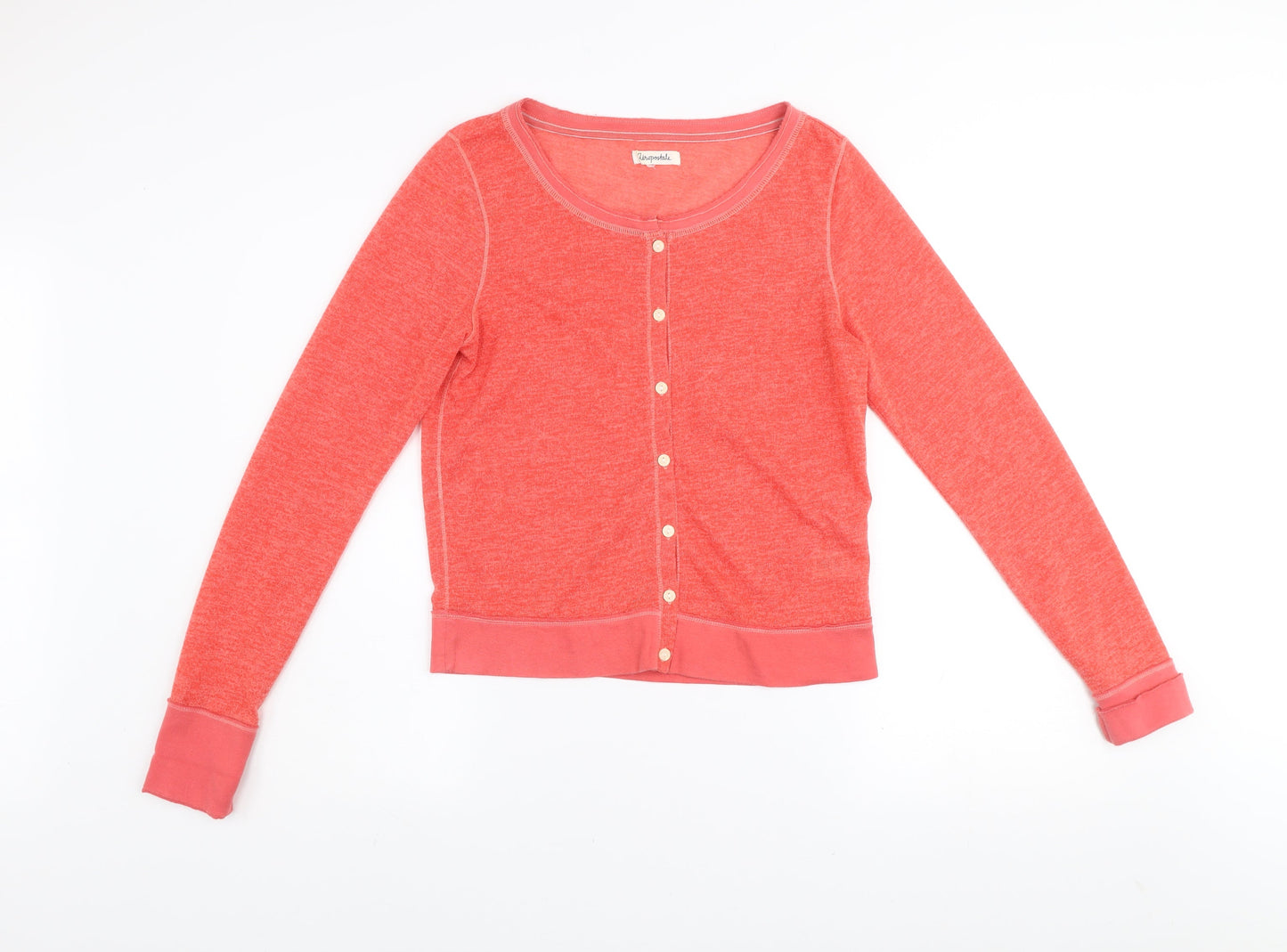 Aeropostale Women’s Pink Scoop Neck Button Cardigan Size L