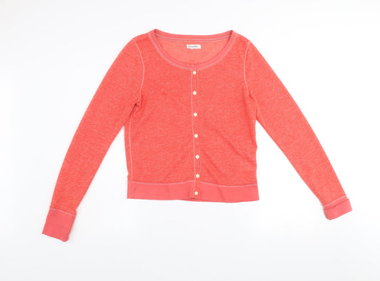 Aeropostale Women’s Pink Scoop Neck Button Cardigan Size L