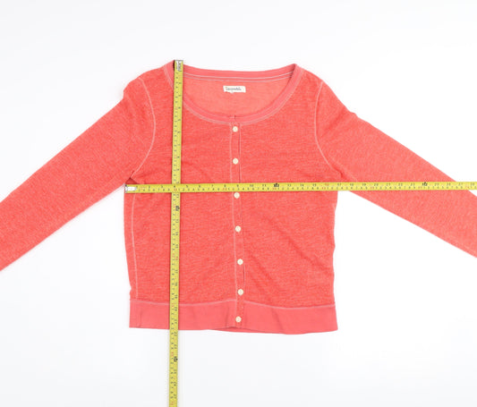 Aeropostale Women’s Pink Scoop Neck Button Cardigan Size L