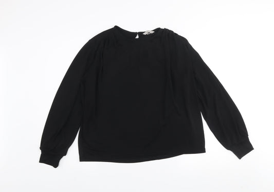 Womens UK Size 12 H&M Black Basic Blouse