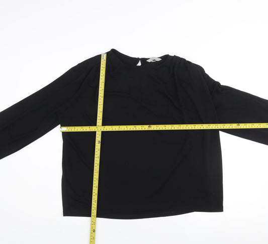 Womens UK Size 12 H&M Black Basic Blouse